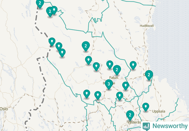 Karta över Hedemora kommun