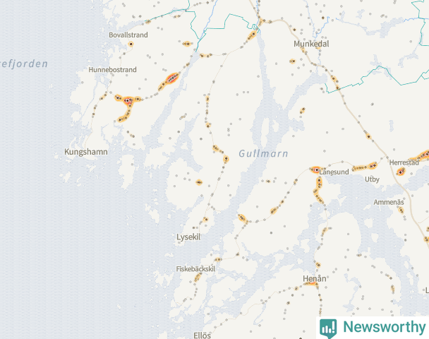 Karta över Lysekils kommun