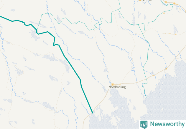 Karta över Nordmalings kommun