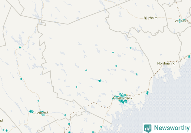 Karta över Örnsköldsviks kommun