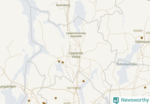 Karta över Upplands Väsby kommun