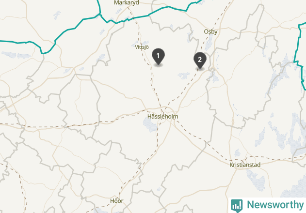 Karta över väderstationer i artikeln