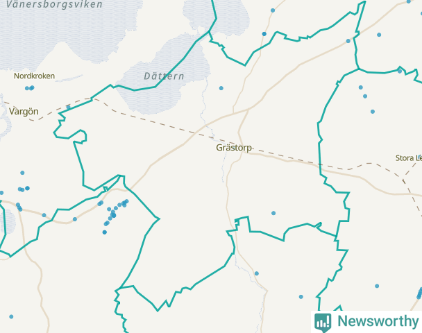 Karta över Grästorps kommun