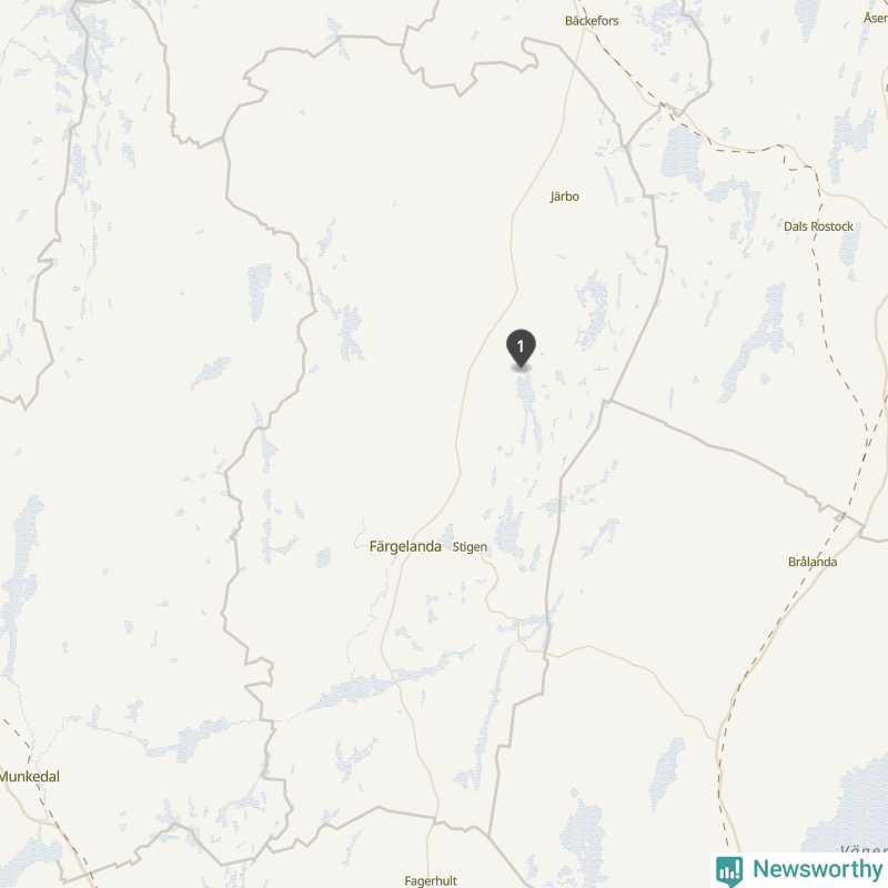 Karta över Färgelanda kommun