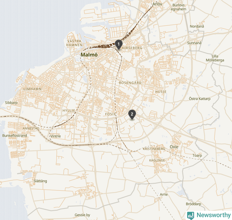 Karta över Malmö kommun