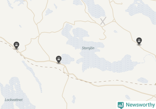 Karta över viltolyckor i Gnesta kommun