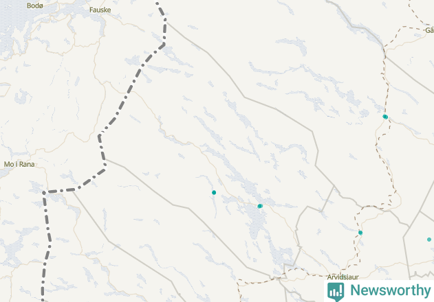 Karta över Arjeplogs kommun