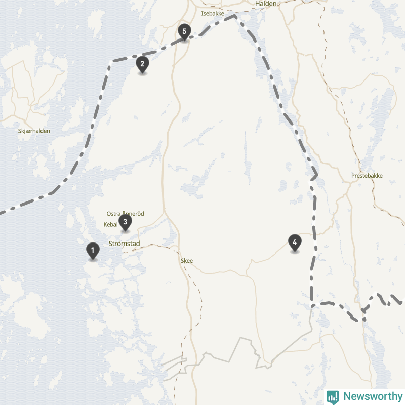 Karta över Strömstads kommun