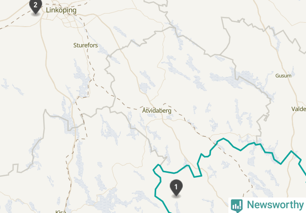 Karta över väderstationer i artikeln