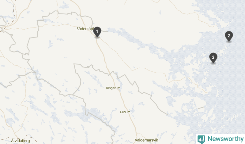 Karta över Söderköpings kommun