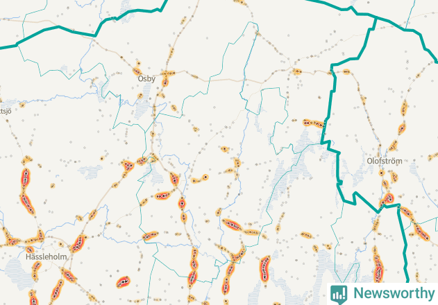 Karta över Östra Göinge kommun