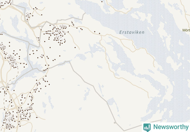 Karta över Tyresö kommun