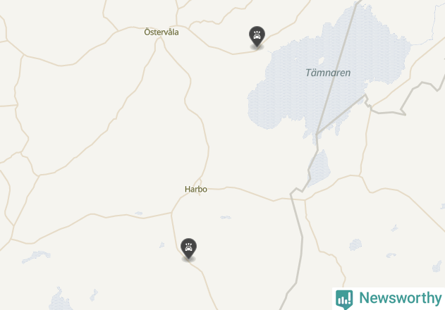 Karta över viltolyckor i Heby kommun