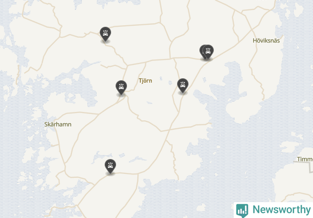 Karta över viltolyckor i Tjörns kommun