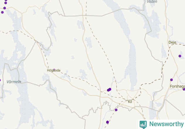Karta över Kils kommun