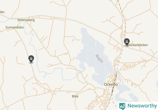 Karta över viltolyckor i Ockelbo kommun