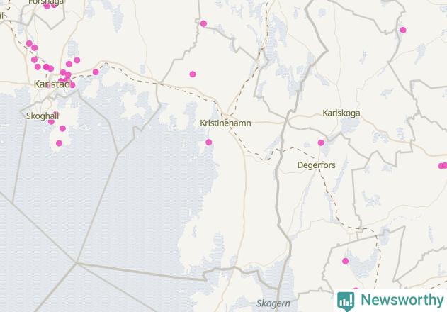 Karta över Kristinehamns kommun