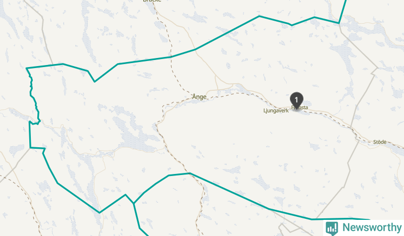 Karta över Ånge kommun