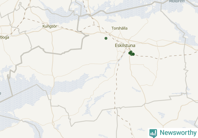 Karta över Eskilstuna kommun