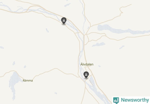 Karta över viltolyckor i Älvdalens kommun