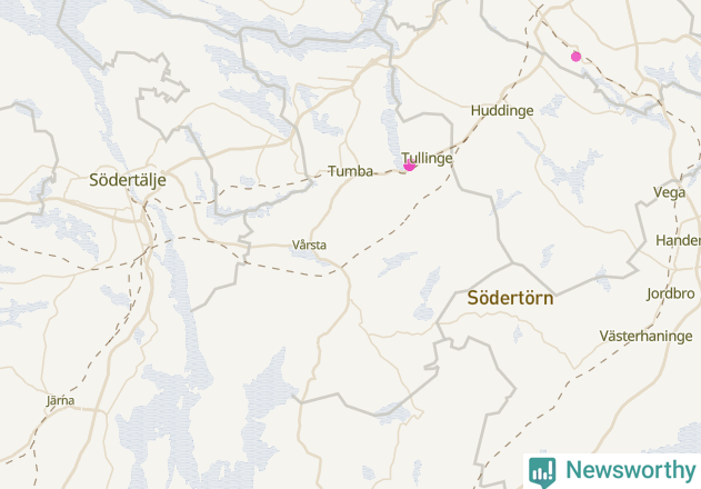 Karta över Botkyrka kommun