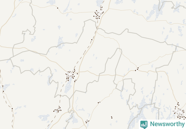 Karta över Osby kommun