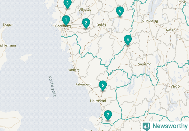Karta över Kungsbacka kommun
