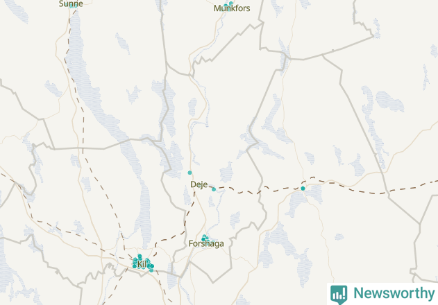 Karta över Forshaga kommun