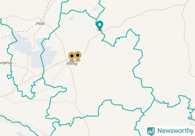 Karta över Hörby kommun