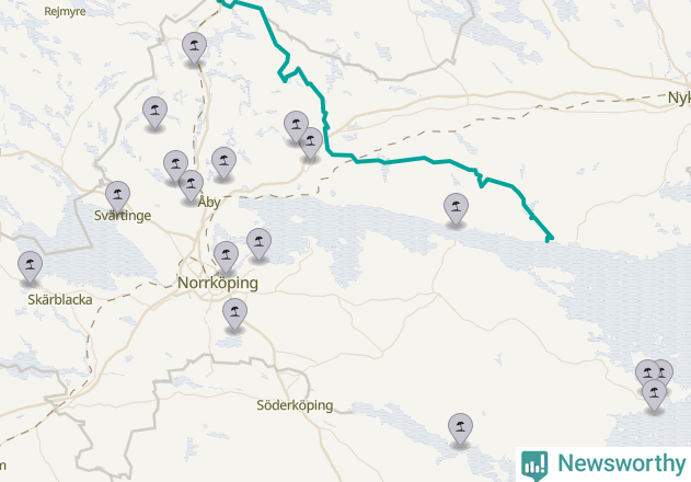 Karta över Norrköpings kommun