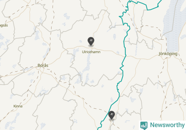 Karta över Ulricehamns kommun