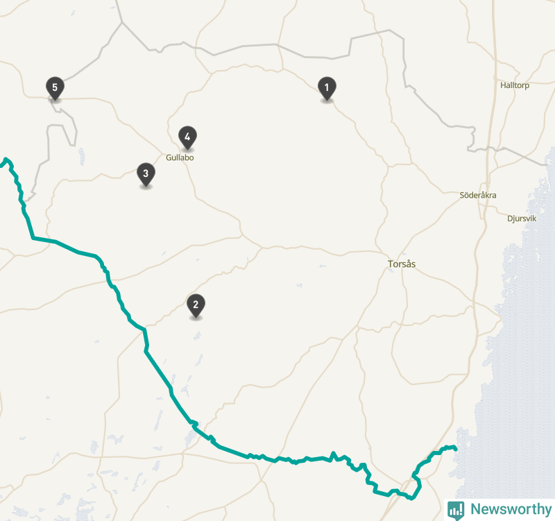 Karta över Torsås kommun