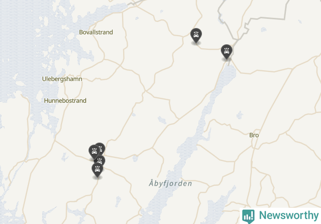 Karta över viltolyckor i Sotenäs kommun