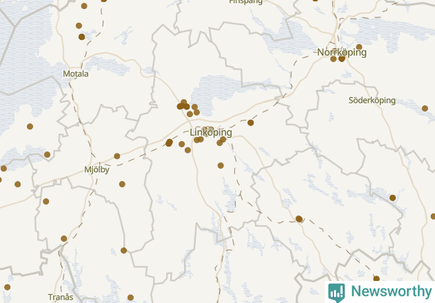 Karta över Linköpings kommun