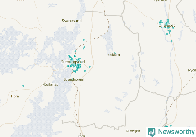 Karta över Stenungsunds kommun