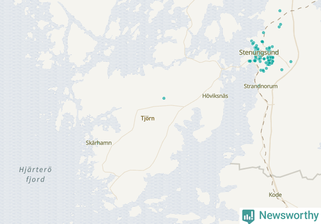 Karta över Tjörns kommun