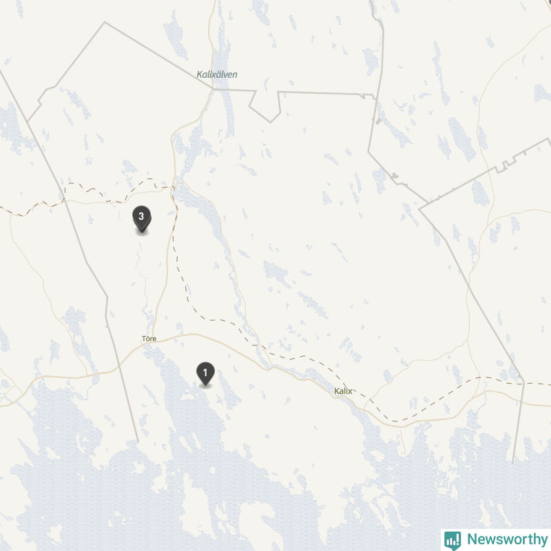 Karta över Kalix kommun