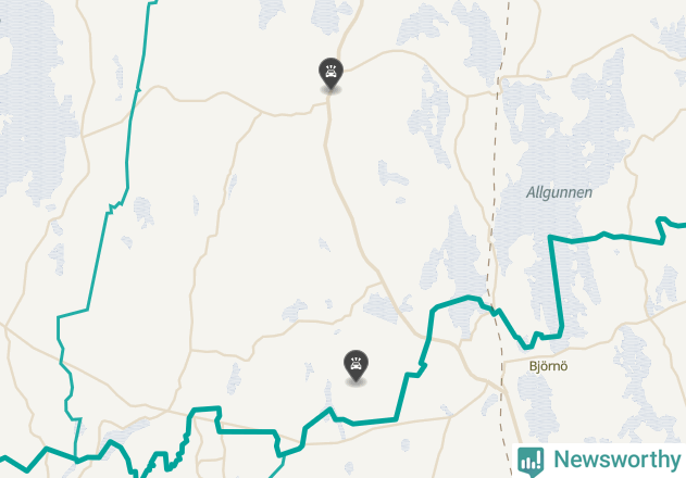 Karta över viltolyckor i Sävsjö kommun