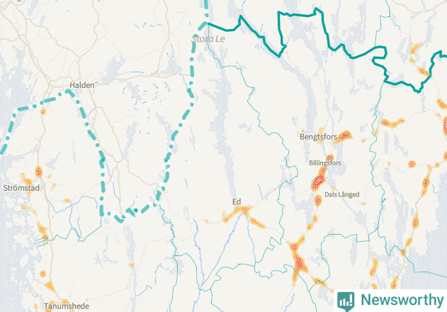 Karta över Dals-Eds kommun