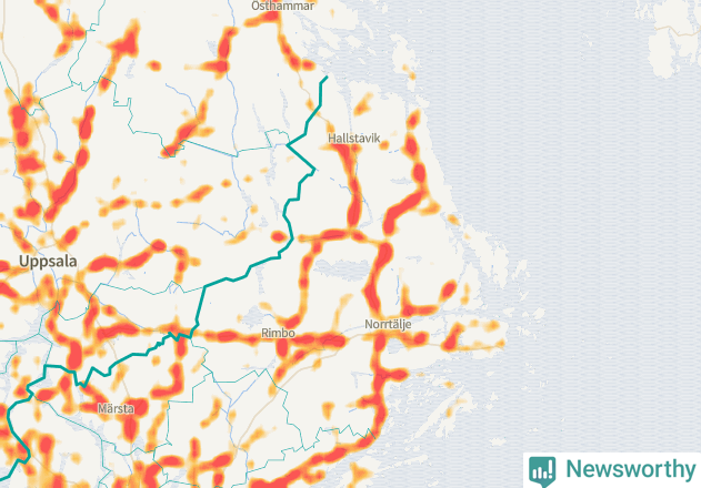 Karta över Norrtälje kommun