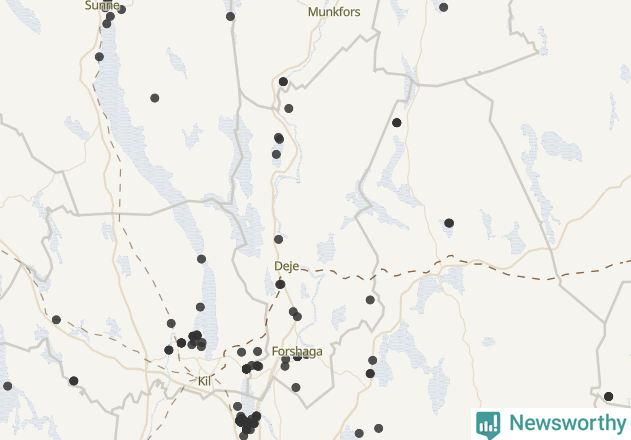 Karta över Forshaga kommun