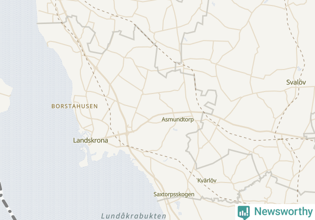 Karta över Landskrona kommun
