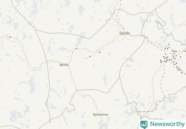 Karta över Gagnefs kommun