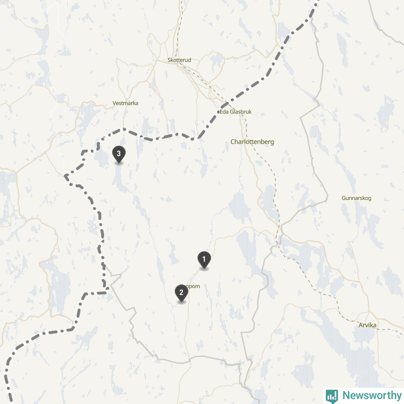 Karta över Eda kommun