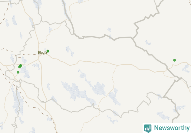 Karta över Eksjö kommun