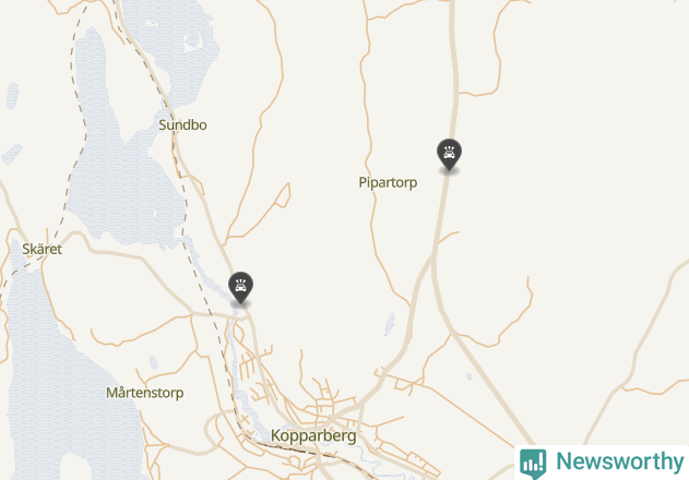 Karta över viltolyckor i Ljusnarsbergs kommun