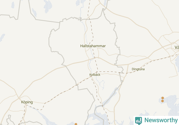 Karta över Hallstahammars kommun