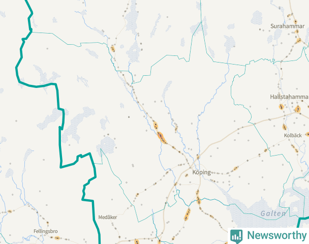 Karta över Köpings kommun
