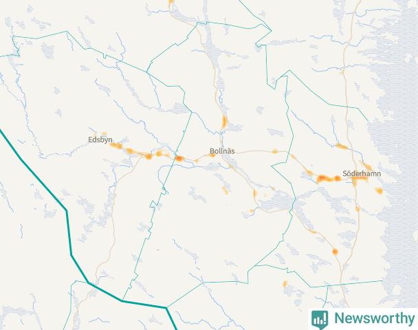 Karta över Bollnäs kommun