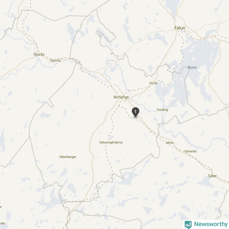 Karta över Borlänge kommun